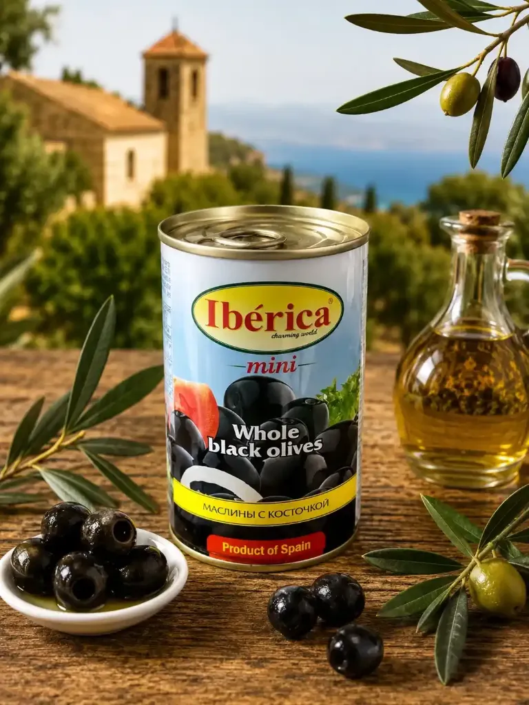 Маслины «Iberica» с косточкой -420гр