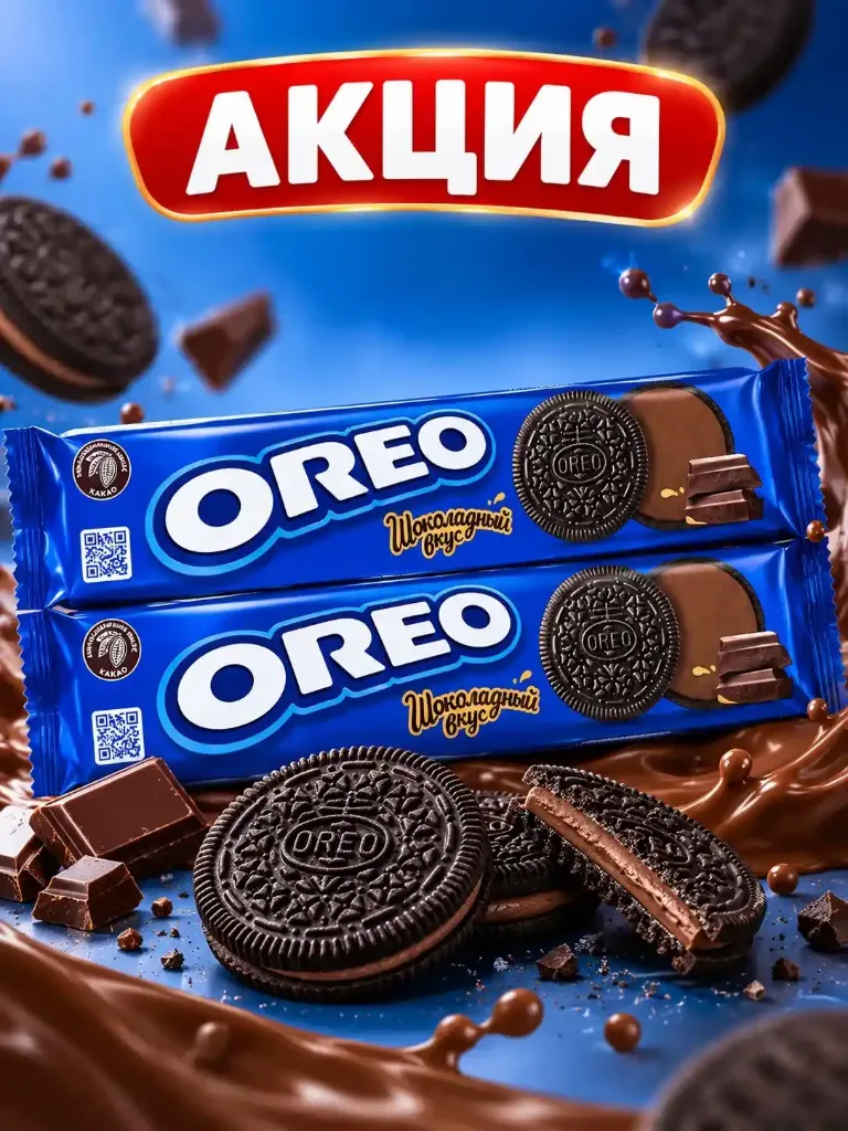 Печенье Oreo шоколад 228гр