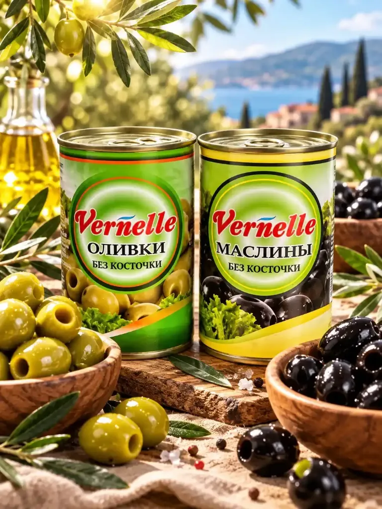 Маслины б/к «Vernelle» 280гр